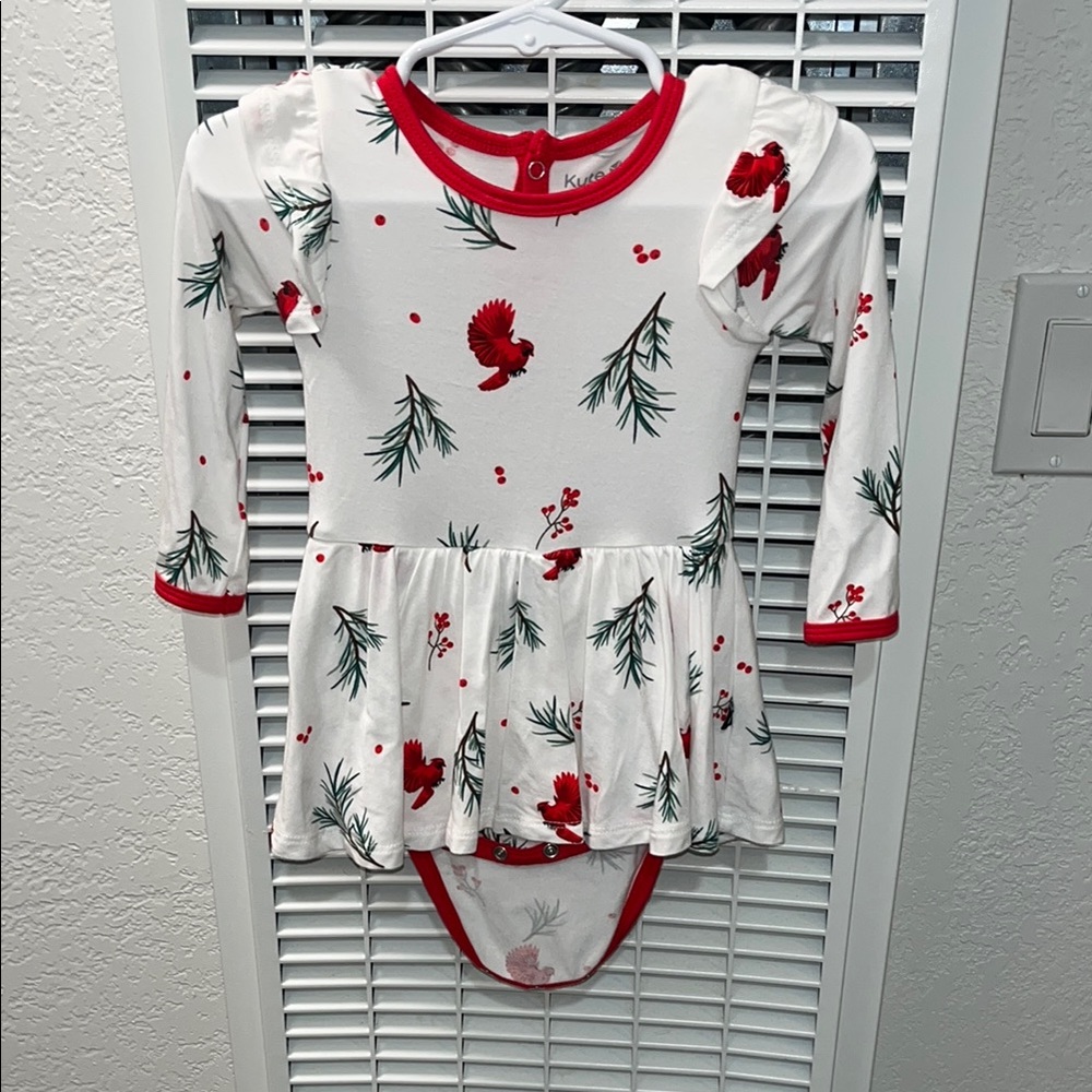 KYTE baby Christmas print dress 12 to 18 months
